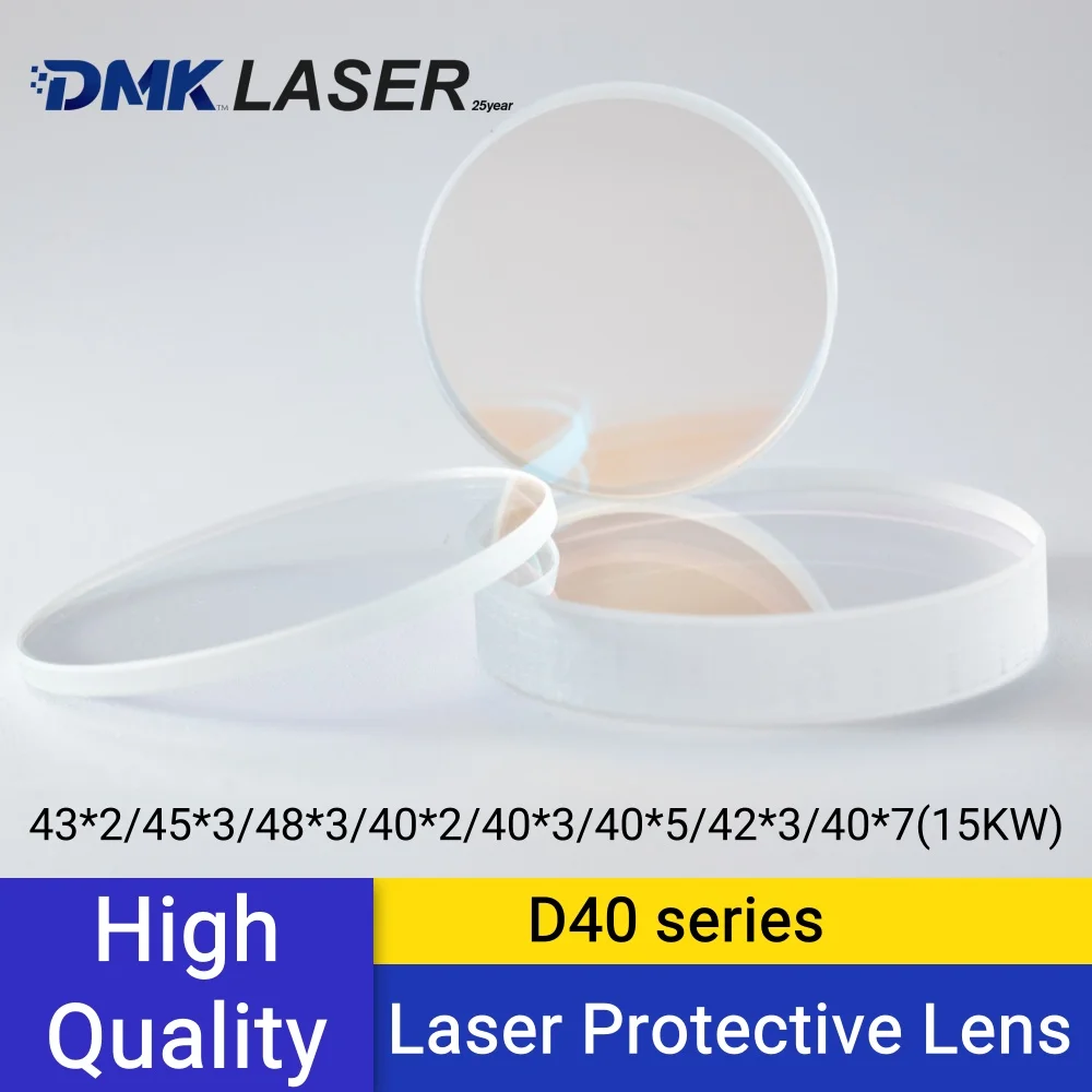 DMK D40 Series Fiber Laser Protective Lens 1064nm protection Windows 40*2/42*3/43*2/45*3mm For  Bodor Precitec Raytools head