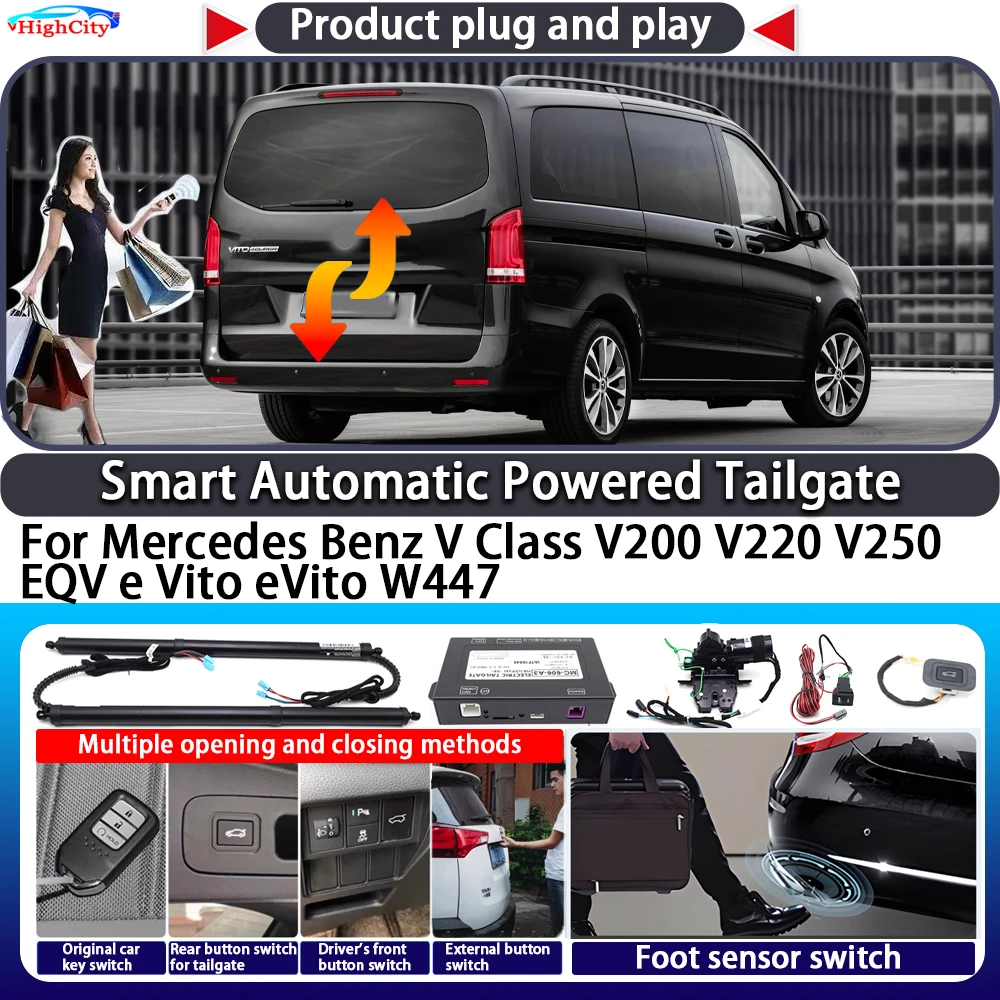 

For Mercedes Benz Marco Polo Metris Valente W447 2014-2025 Smart Automatic Powered Tailgate Key Close Electric Power Tailgate