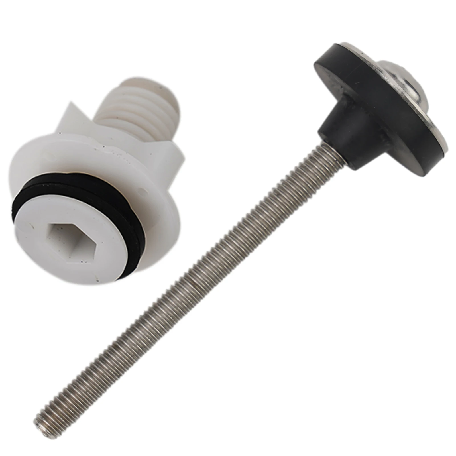 2PCS Stainless Steel&Rubber Toilet Tank Bolt Sealing Kit Close Coupling Bolts For WC Bathroom Easy Installation Silver