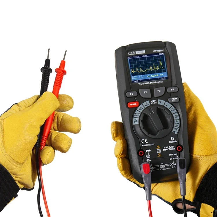 CEM Professional color screen true RMS temperature measurement 1000V DT-989 DT-989H Digital Multimeter  For Sale