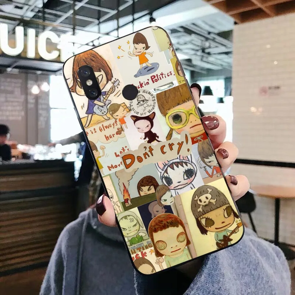 Yoshitomo Nara Phone Case For Xiaomi Mi 5X 8 9 10 11 12 lite pro 10T PocoX3pro PocoM3 Note 10 pro lite