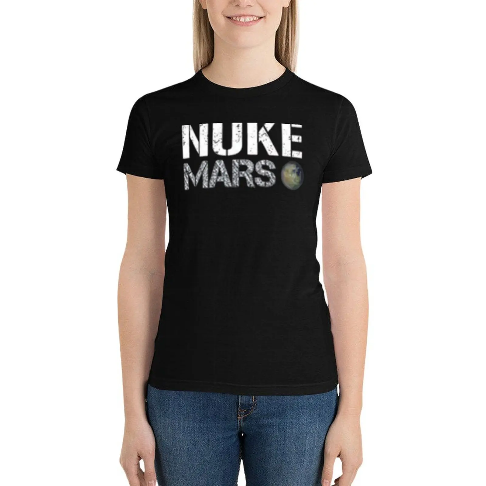 Nuke Mars - Elon Musk SpaceX Project Gift ideas For Lovers and Fans T-Shirt korean fashion cute t-shirts for Women