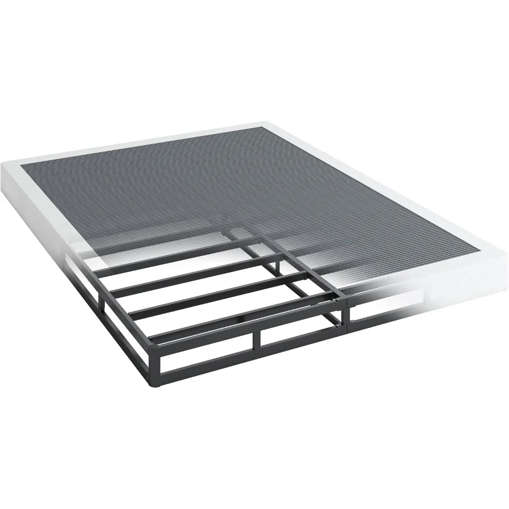 

5 Inch Low Profile Box Spring, Sturdy Metal Frame Mattress Foundation, Easy Assembly, Quiet & Noise-Free, Queen Size