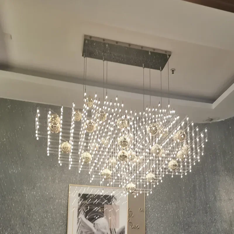 Baby's breath living room chandelier clothing store chandelier hotel villa loft stairwell duplex chandelier