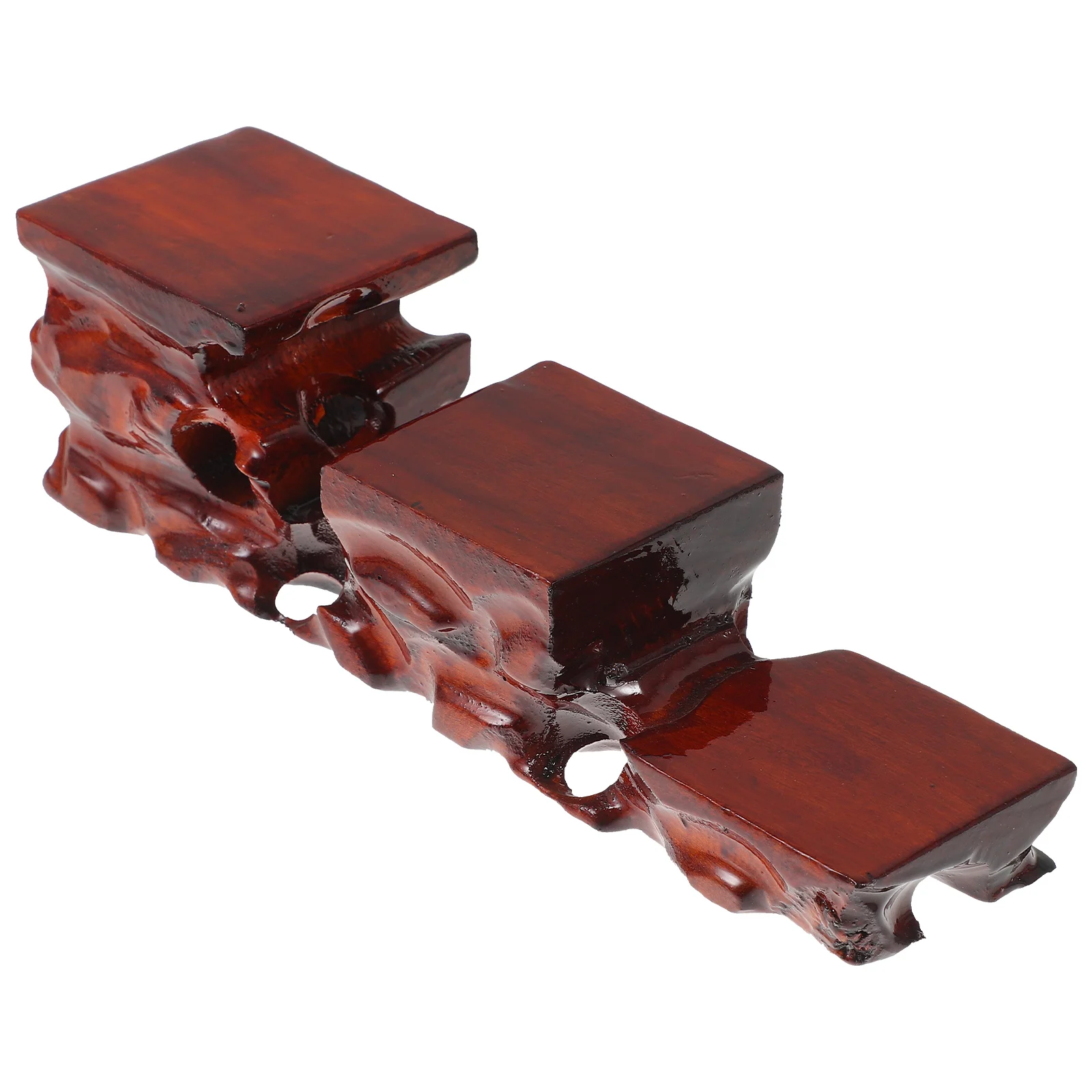 

1 Wooden Teapot Stand with Multi-level Design for Display Decorative Base Durability Random Color