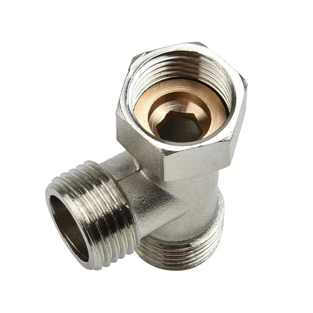 G1/2 Stainless Steel T Valve 3 Way Diverter for Bidet Sprayer Shower Head Water Splitter Kit