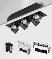 Dimmable downlights, LED ceiling lights, anti-glare COB spotlights, grille lights, AC85-265V living room indoor lighting bulbs