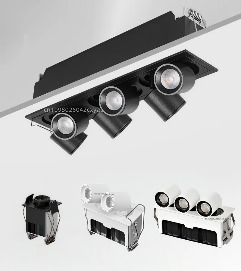 Dimmable Downlights, LED Ceiling Lights, Anti-Glare COB Spotlights, Grille Lights, AC85-265V Living Room Indoor Lighting Bulbs