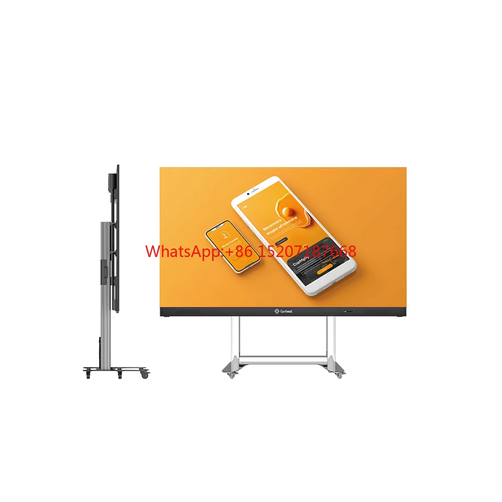 Máquina de conferencias Led móvil plegable de 135 pulgadas, precio de TV, Pantalla Premium, Panel de pantalla de pared de vídeo móvil para interiores