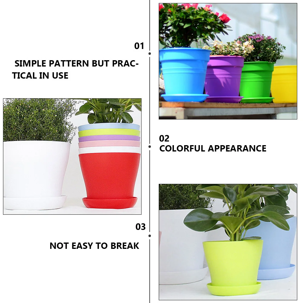 

20Pcs Flower Pots Tray Smooth Plastic Saucer for Succulent Plant Pot Drainage System Garden Home Decor Resistant to Break