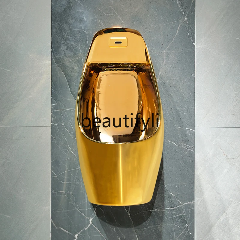 Automatic induction gold urinal ceramic men's local tyrant gold wall urinal