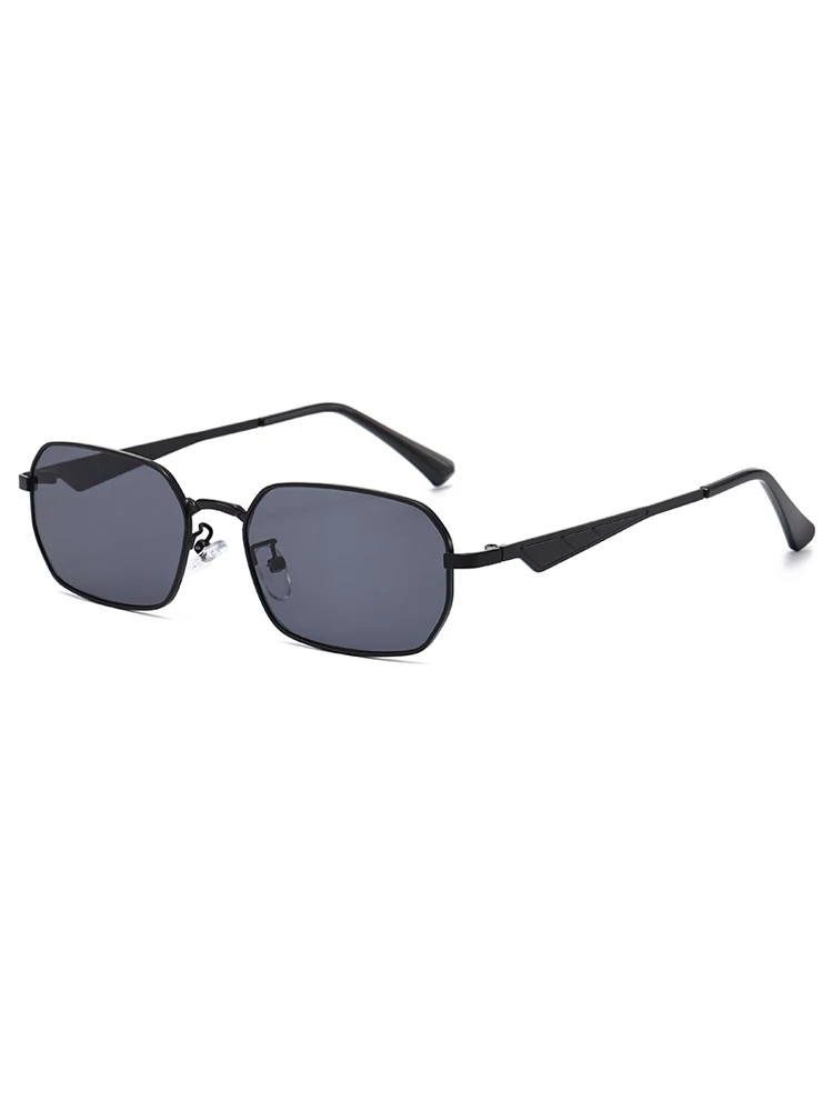 Mode Kleine Vierkante Metalen Zonnebril Mannen Vrouwen Outdoor Casual Kleur Lens Zonnebril Vintage Driehoek Benen Ontwerp Brillen - afbeelding 2