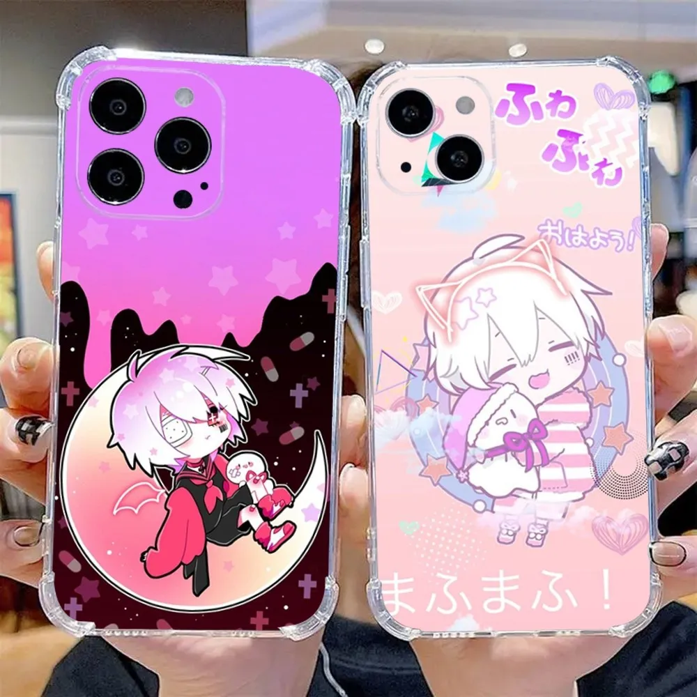 Anime mafumafu Phone Case For iPhone 15,14,13,12,11 Plus,Pro,Max,XR,XS,X,7,8 Plus,SE,Mini Transparent Silicone Soft