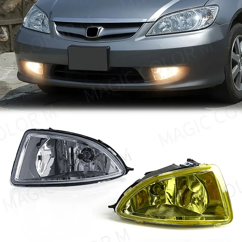 

GEFENSI для Honda Civic 2004 2005, противотуманная фара дневного света, галогенный передний бампер, переключатель автомобильного освещения в сборе W