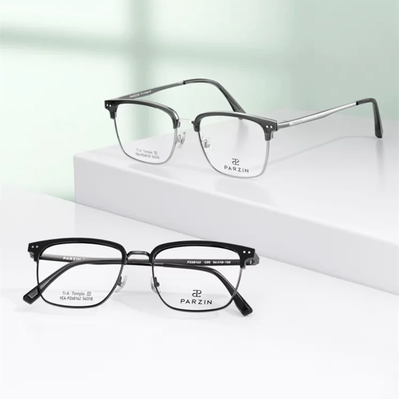 PARZIN Lightweight Titanium Prescription Glasses Frame Men Myopia Optical Eyeglasses Frame Women  68162