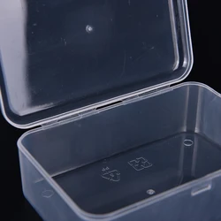 Beads Case Jewelry Display Transparent Plastic Storage Box With Lid for Cosmetics Collection Small Case Home Organization