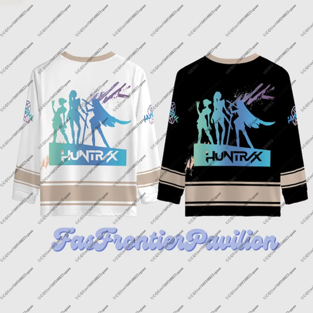 الخريف الشتاء Y2k بلوزات تأثيري ملابس رياضية عادية المحملة ميرا رومي جوي تي شيرت Kpop شيطان الصيادين الشباب الهوكي جيرسي #4