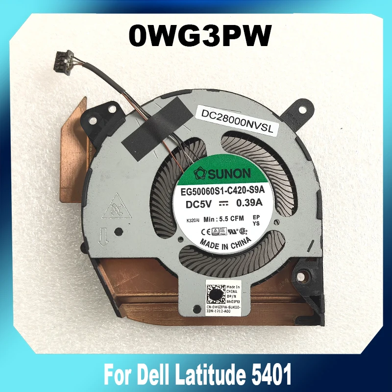 

Cooler Fan 0WG3PW For Dell Latitude 5401 Laptop Cooling Fan WG3PW New Original