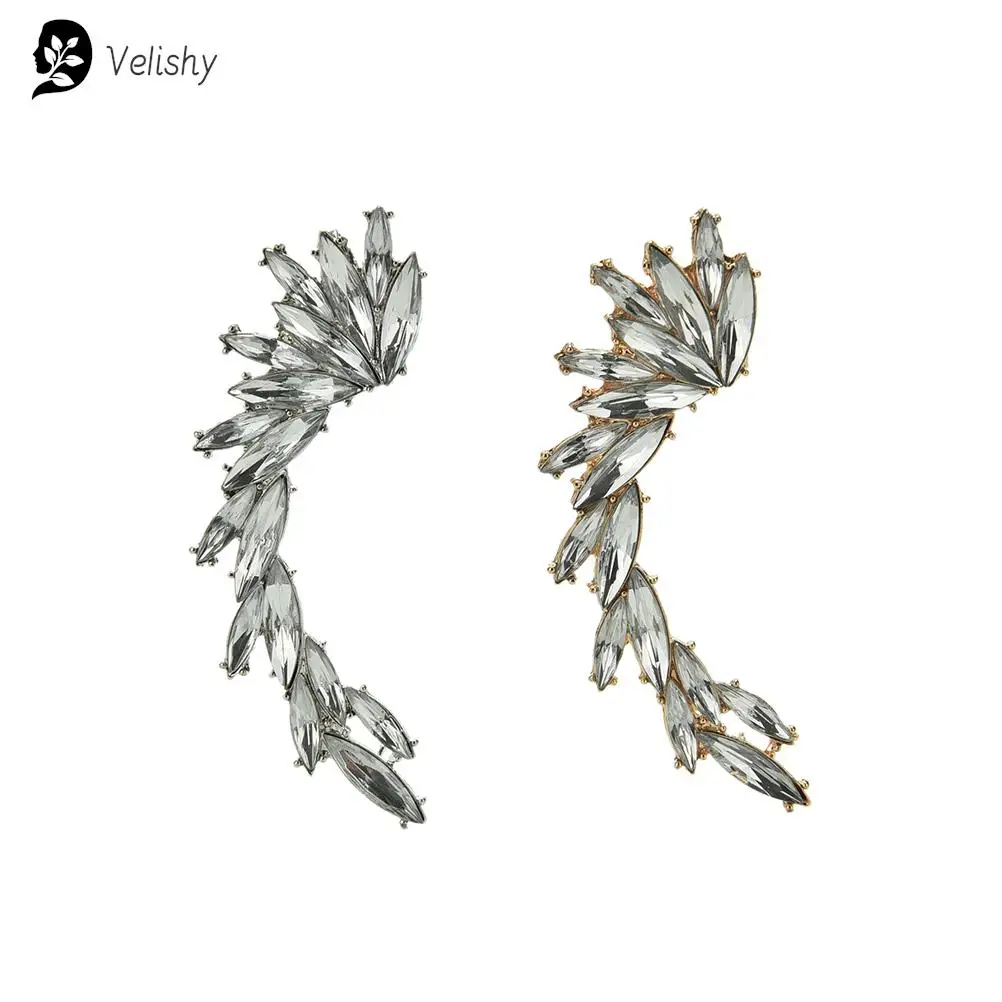 أقراط بمشبك من حجر الراين مطلية بالفضة للنساء ، مشبك للأذن اليمنى ، مجوهرات للأذنين الساخنة ، الغضروف المفصلي ، الموضة ، جديد ، 1 * * #1