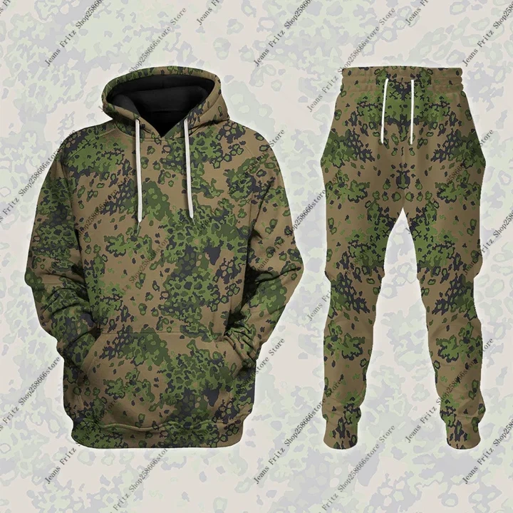 Popular Camouflage Hunting Animal 3D Print Hoodies Suit Man Woman Tracksuit Pants 2pcs Sets Kids Pullover Cosplay Hoodie