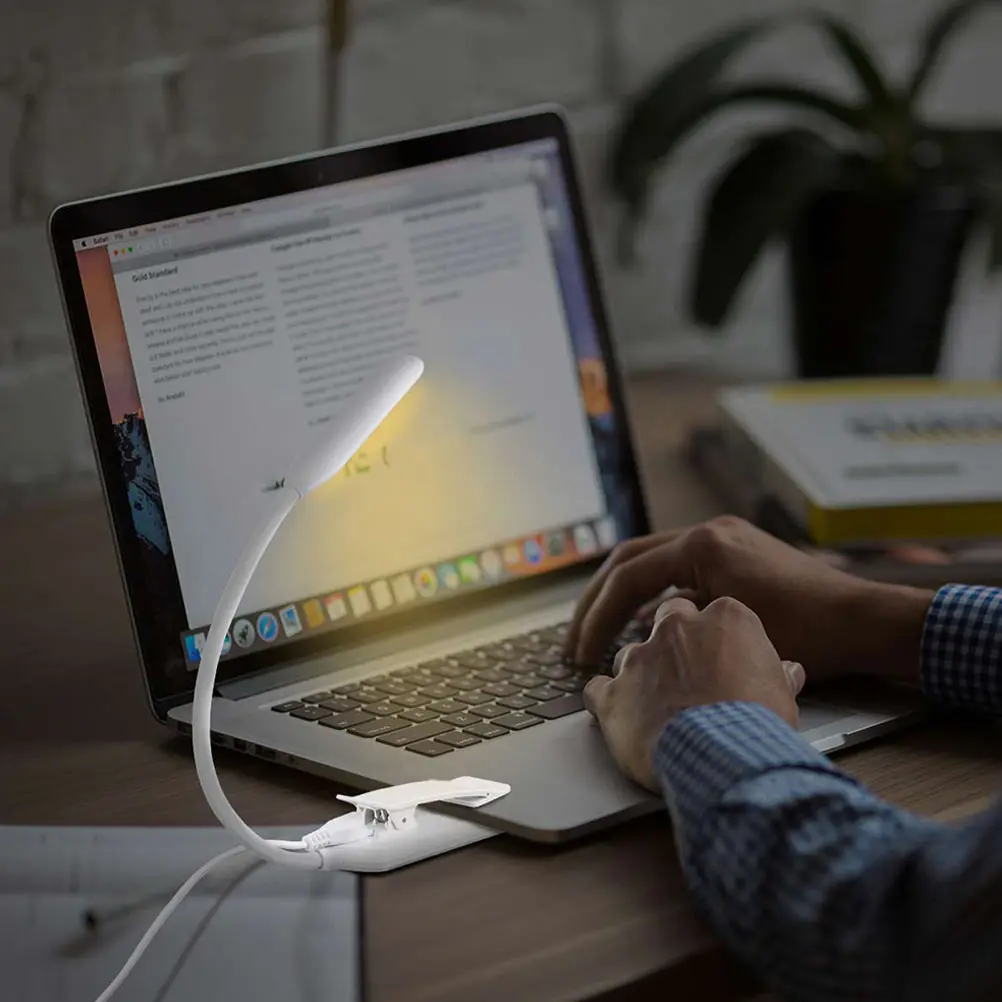 

USB Charging Reading Lamp Kids Eye Protection Night Study Desk Light Clamp Lamps Small Night Lights Plastic