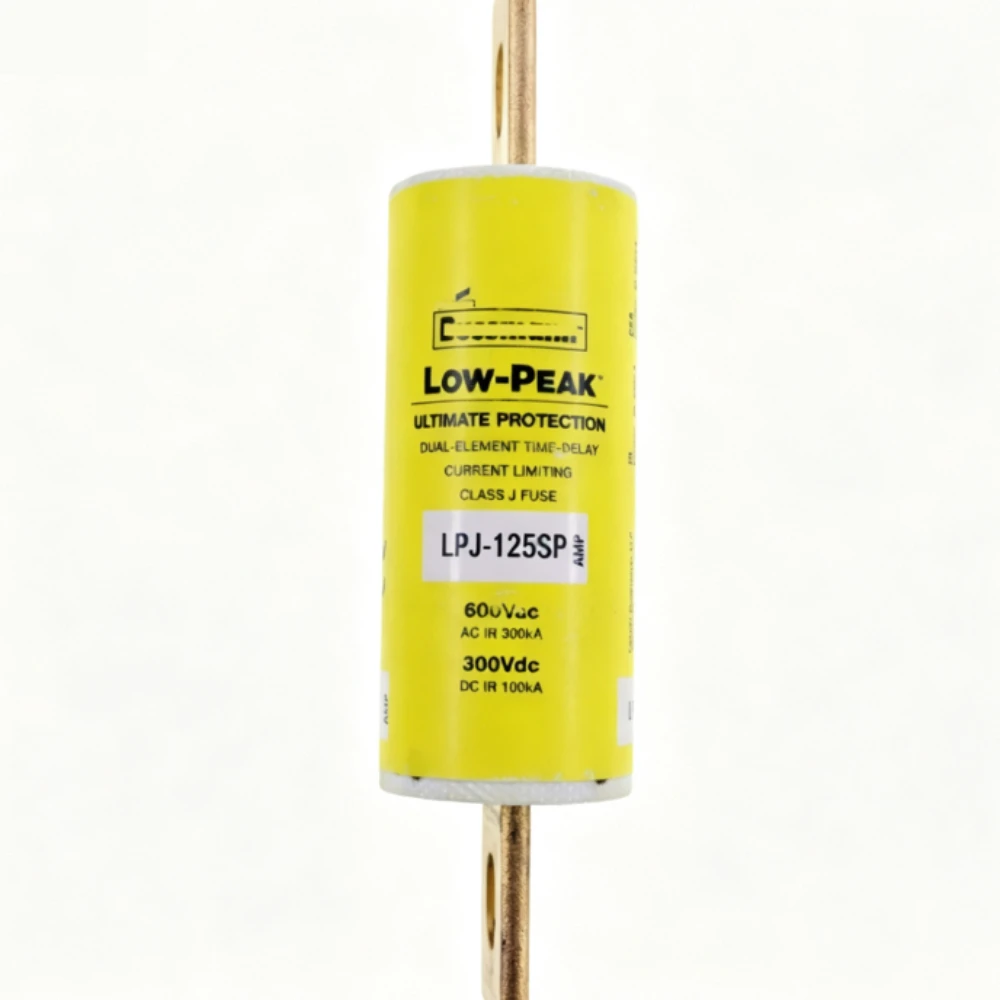 LPJ125SP 125A 600VAC 300VDC Class J Time Delay Fuse, Dual-Element Current Limiting Low-Peak Industrial Circuit Protection