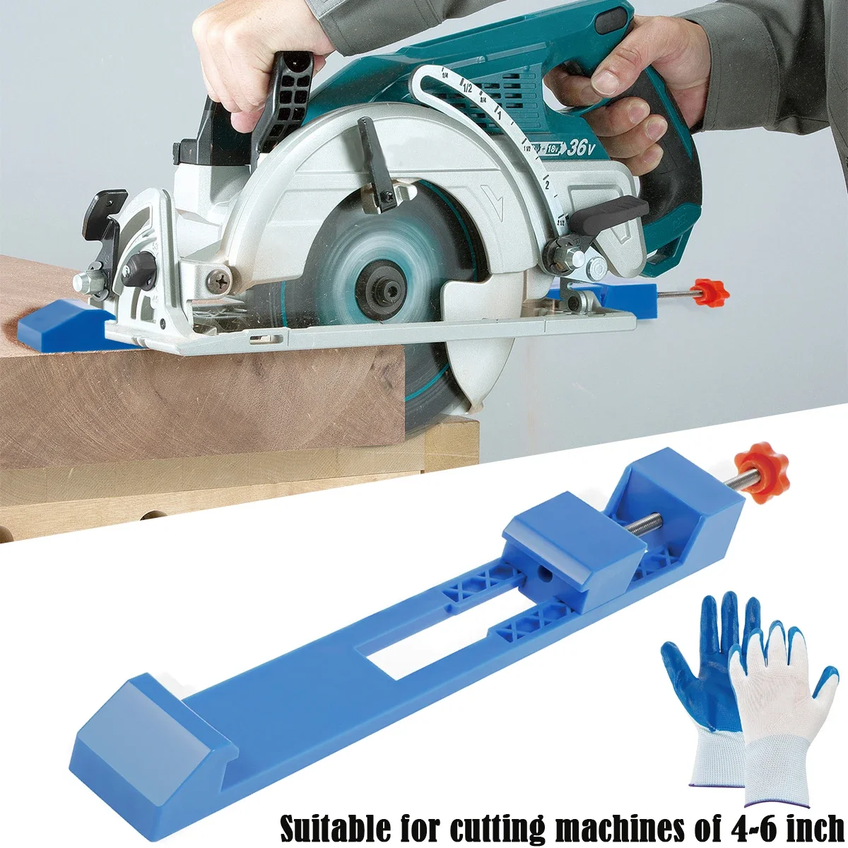 

Регулируемая направляющая основания режущего станка. Стабильная циркулярная пила. Позиционирующие зажимы для фрезерования с двухсторонней обратной пряжкой.