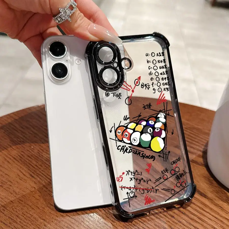 حافظة لهاتف آيفون 16 15 14 بلس 16e 13 12 11 Pro Max 17 غطاء شفاف لهاتف آيفون بولينج ممتع #6