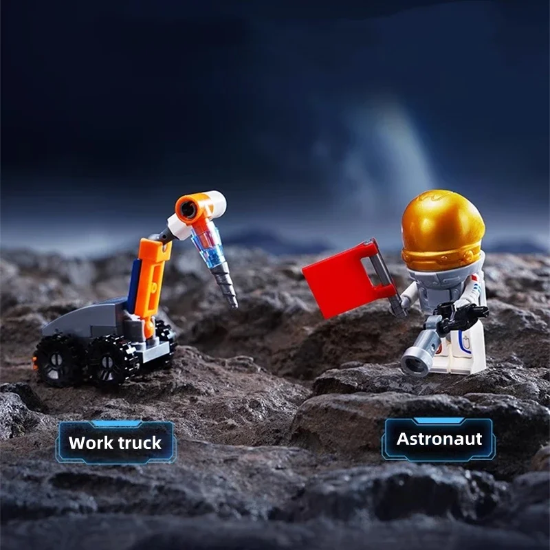 keeppley Lunar Rover Building Blocks China Aerospace Series DIY assembled model children's toys astronaut ornaments