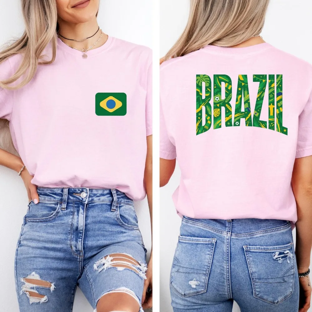 Brazil 2026 Soccer Fan Shirt Brazil Creative Design TShirt Green Yellow Sports Graphic Tee Brazil Supporter Shirt Men Women Tops