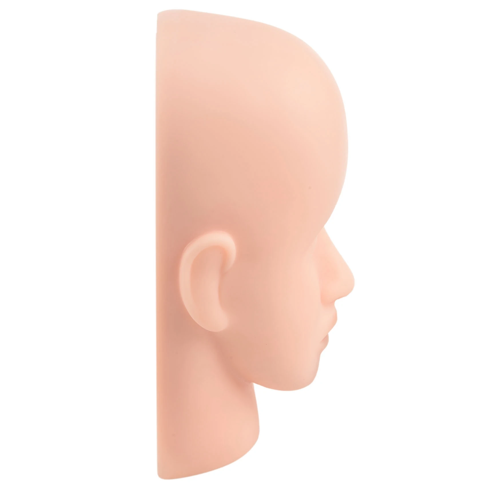 

-WSFS Mannequin Flat Head Silicone Practice False Eyelash Extensions Makeup Model Massage Training