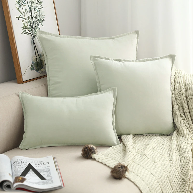 60x60 CM Fashion Soild Color Light Pink Luxury Pillowcase Suede Cushion Cover Pillow Case for Sofa Cushion Pillow Cover