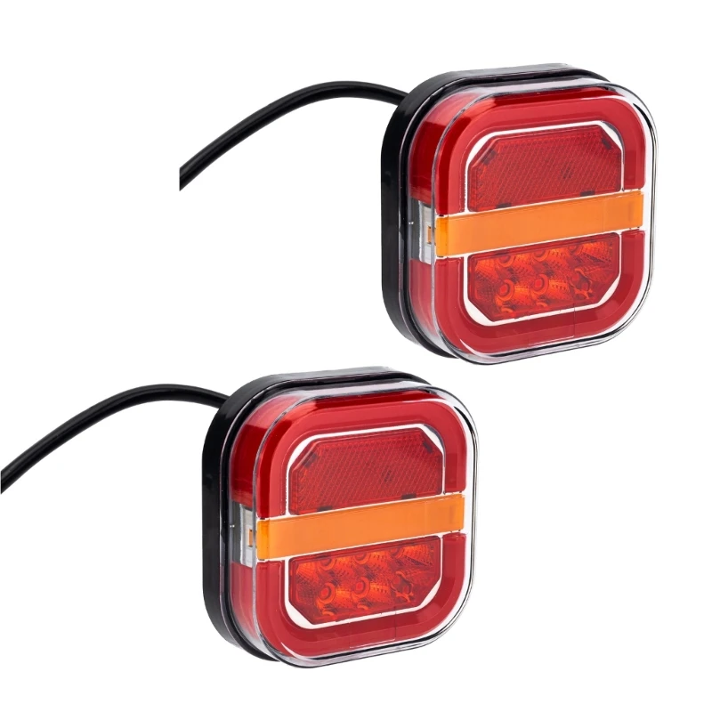 Waterproof Marker LED Licence Plate Lights Rear Stop Lamp Truck Trailer Bus 2pcs