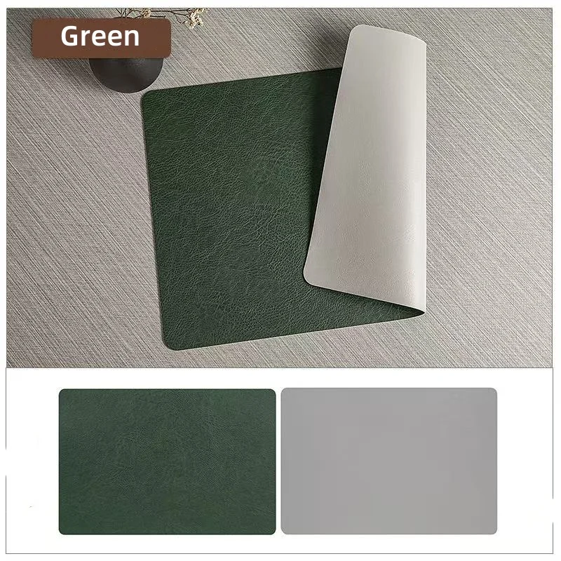 Vierkante Imitatie Kunstleer Keuken Eettafel Isolatie Placemat, Restaurant Decoratie Isolatie Tafelmat 1/4/6pcs