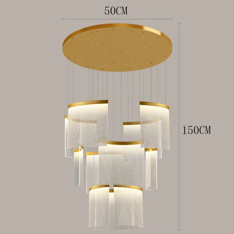 Moderne gouden trapleuninglamp Moderne eenvoudige woonkamerlamp led huisdecoratie binnenverlichting