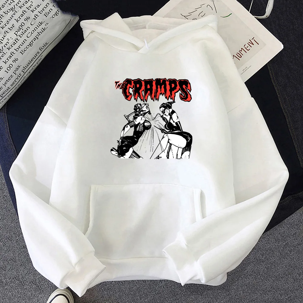 

Rock Band The Crampss Terror Printed Sweatshirts Men Retro Hoodies Unisex Autumn/Winter Fleece Pullovers Creative Graphic Tops