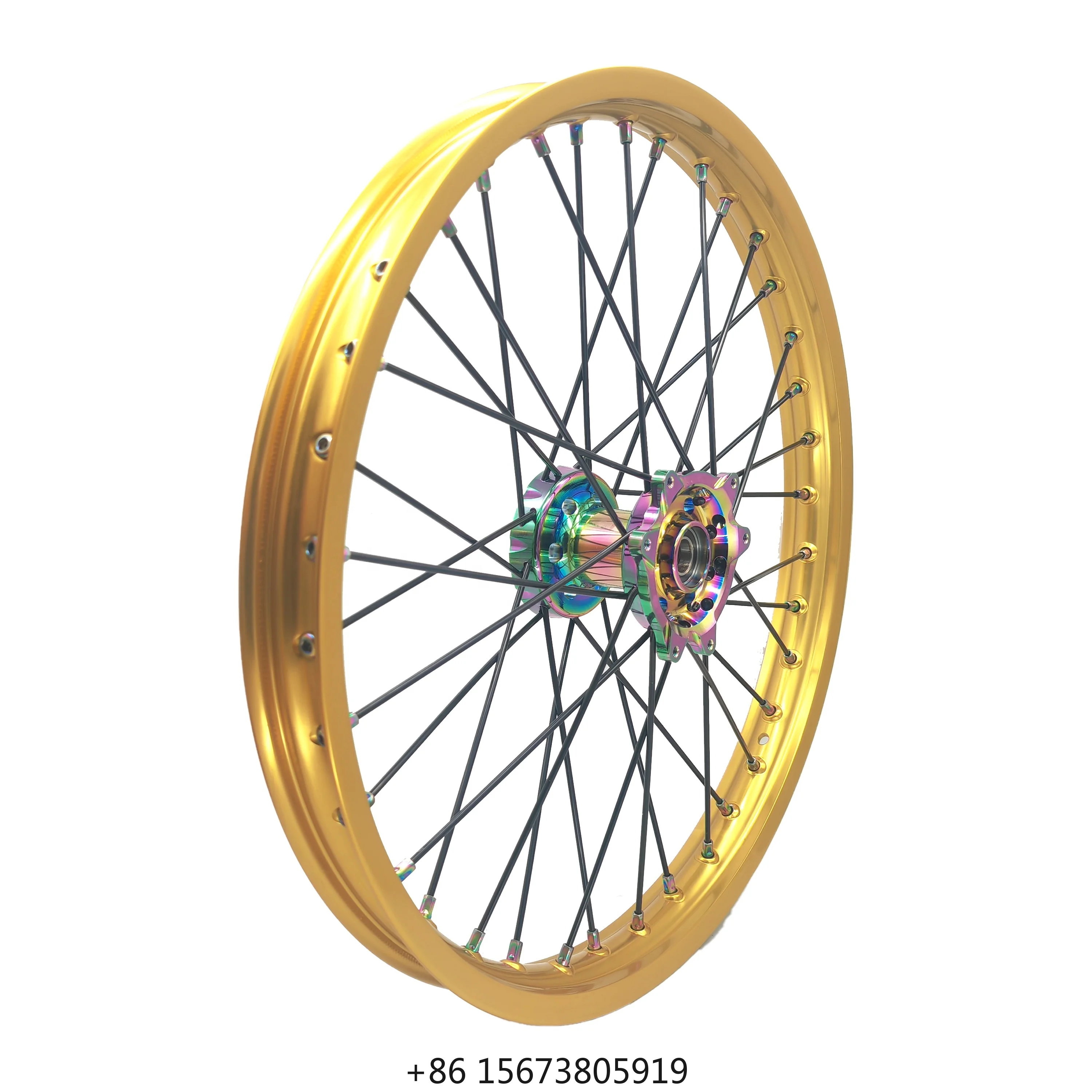 

High Performance 18 19 21 Inch Gold Wheel Rim Rainbow Hub Electric Wheel Sur Ron Ultra Bee Wheels Set Fit Surron Ultra Bee