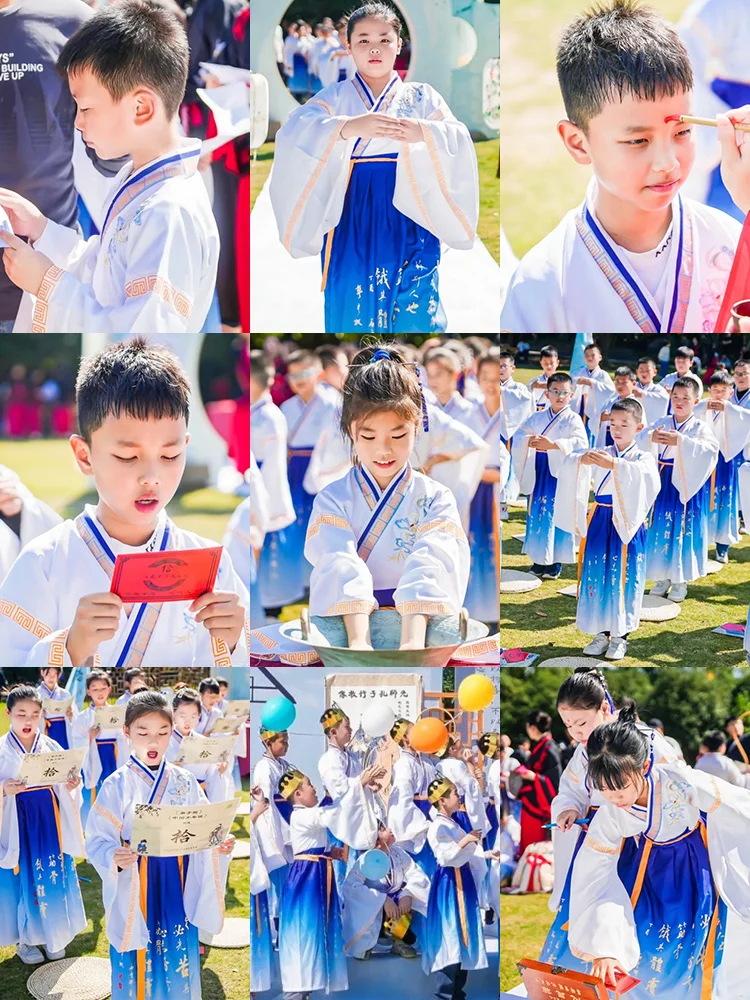 

Primary School orm Set Children's Hanfu M Fem Performance Clothes Entrance Ceremony Outfit Toddler Kindergarten