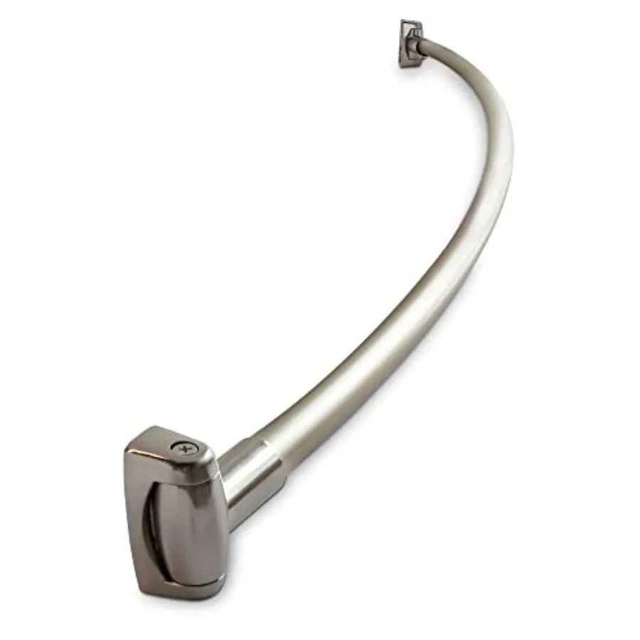 

60-дюймовая изогнутая душевая штанга из стали SinleSteel, 5 футов, настенная, без телескопического механизма, Bhed Niel