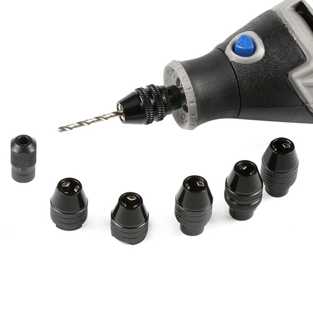 

2pc Keyless Aluminum Alloy 0.3-6.5Mm Bit Holder Adapter For Impact Driver Tool Chuck Key Drill Chuck Keyless Drill