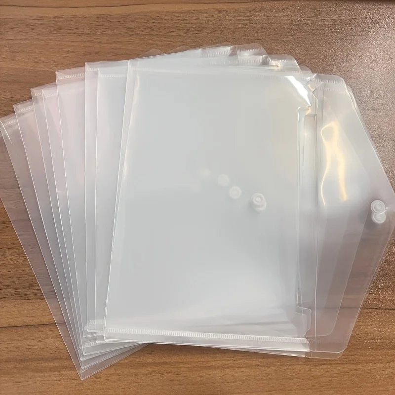 

20 шт. пластиковых универсальных папок для документов с застежкой-кнопкой, органайзер для файлов, чеков, документов, для школы, дома, офиса