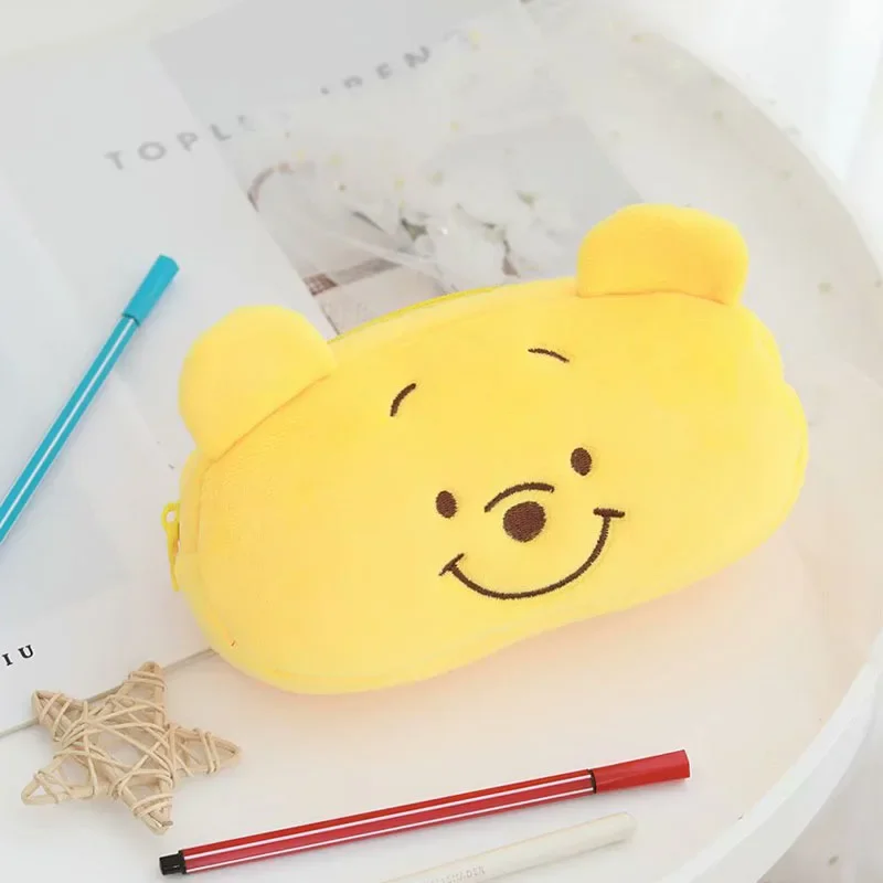 المبيعات الساخنة ويني ذا بوه مقلمة Kawaii سعة كبيرة تخزين سطح المكتب قلم كارتون حقيبة مستحضرات التجميل القرطاسية هدية للأطفال
