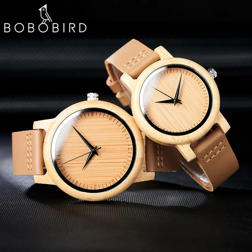 BOBO BIRD Watch Women relogio masculino Quartz Watches Men Bamboo Wood Couple Wristwatches Gifts Items Drop Shipping