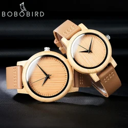 BOBO VOGEL Uhr Frauen relogio masculino Quarz Uhren Männer Bambus Holz Paar Armbanduhren Geschenke Artikel Drop Verschiffen