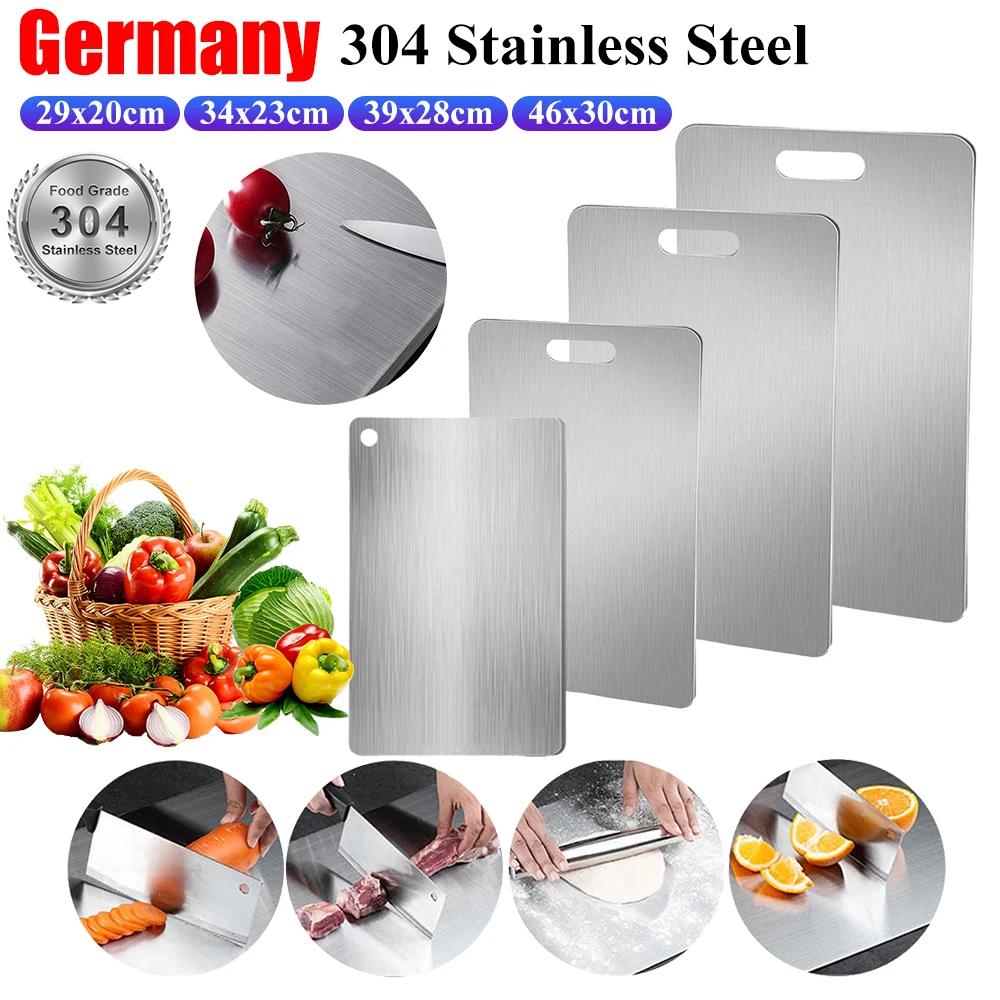 

Thickened Stainless Steel Cutting Board Antibacterial and Mildew-proof Household Cutting Board Kitchen Kneading Dough Board