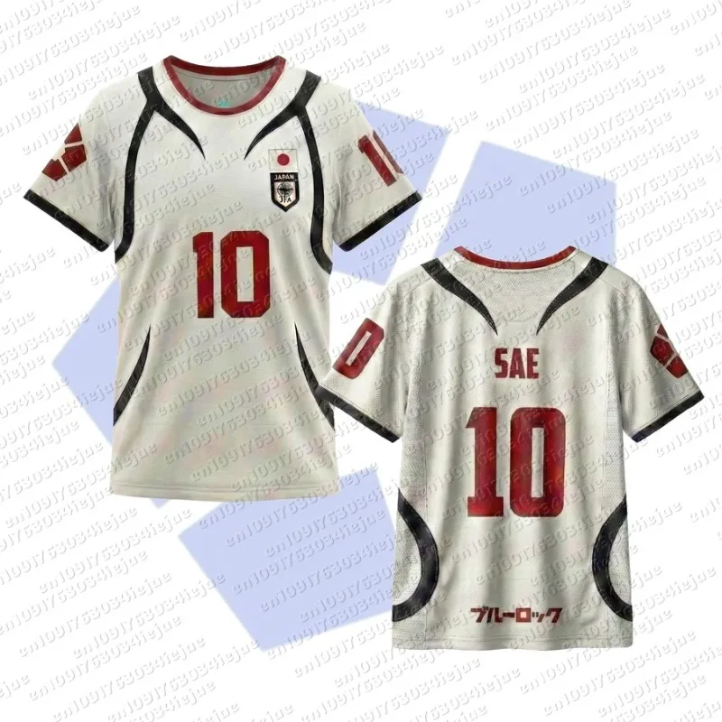 2026 New Blue Lock Japan U20 White Cartoon Anime Cosplay Kid Jersey Summer Short Sleeve Children Tee Tops Fashion Women T-shirt