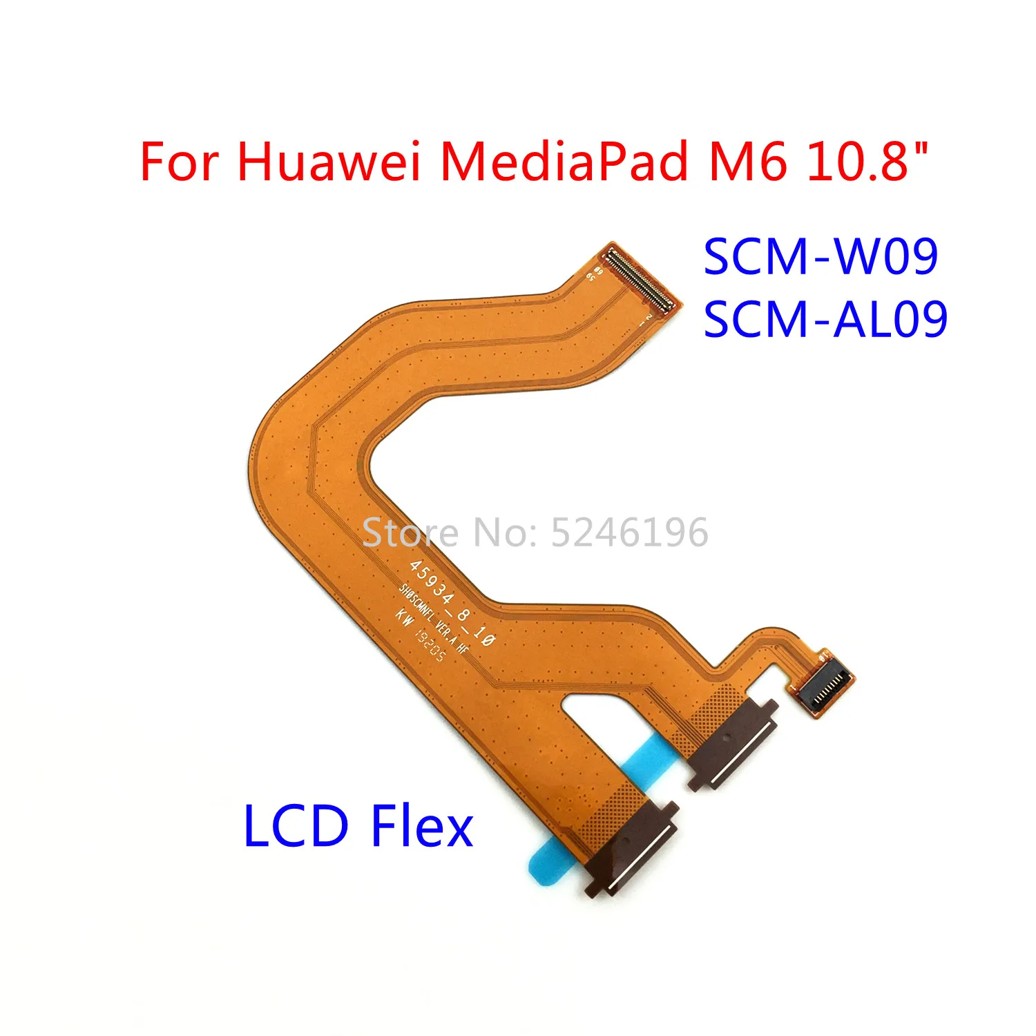 

1 шт., гибкий кабель для ЖК-дисплея, гибкий кабель для материнской платы для Huawei MediaPad M6 10,8 дюйма, SCM-W09 SCM-AL09, запасная часть.