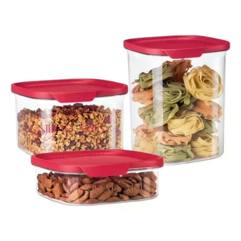 

Set up sealed containers for food, ultra clear and organization containers for