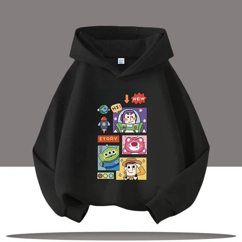 ملابس رياضية عصرية بأكمام طويلة من Disney Toy Story للأطفال للخريف والشتاء، سترة كاجوال مريحة فضفاضة بقلنسوة للشارع اليومي #5