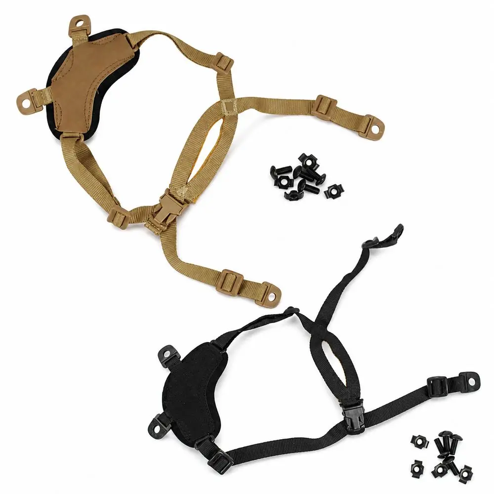4 Point Retention Sport Helmet Retention System Stable Under Rotational Forces H-Nape Strap Helmet Suspension System 4
